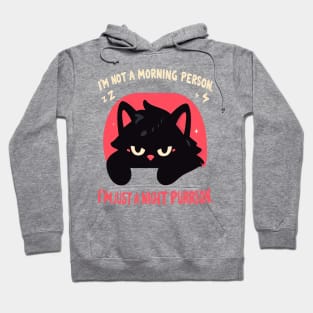 Im not a Morning Person, I'm just a Night Purrson Hoodie